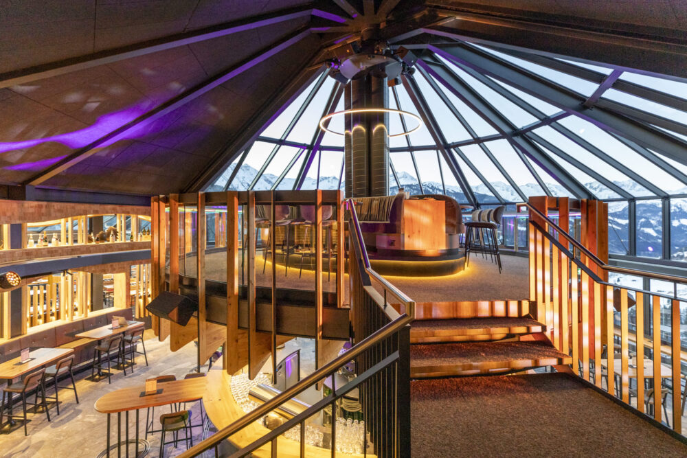 Open Air Pavilion und Open Air Pultdach - Umbrella Bar, Bergbahnen Gerlos